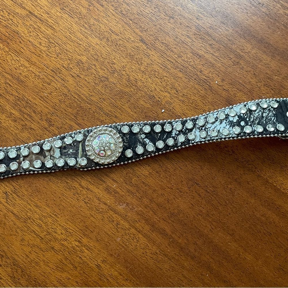 Blazin Roxx Mossy Oak Breakup Camo Leather Belt Size Small 38” end to end - Picture 6 of 13